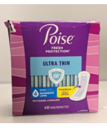 Poise Ultra Thin Panty Pads Liner Bladder Leaks Moderate Flow 48 pads De... - $234.78 MXN