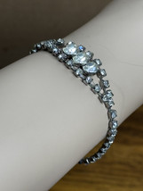 Vintage Rhinestone Bracelet Diamond Design 1960-1970s FASHION - $22.44