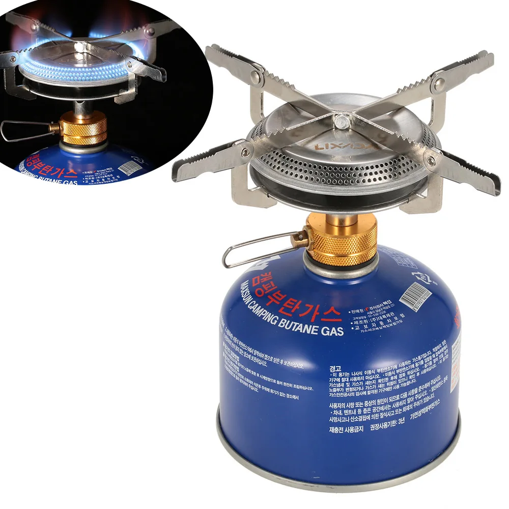 Outdoor Camping Gas Stove Ultralight Folding Hiking Picnic Cooking Gas Burner - £10.15 GBP+