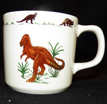 Dinosaurs Day Childs T Rex Stegosaurus Dinosaur 6oz Demitasse Mug Englan... - £35.16 GBP