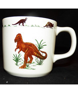 Dinosaurs Day Childs T Rex Stegosaurus Dinosaur 6oz Demitasse Mug Englan... - £34.75 GBP
