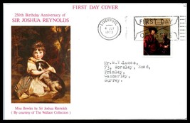 1973 UK GB FDC Cover - 250th Anniversary Sir Joshua Reynolds, Liverpool P4  - £2.32 GBP