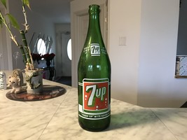 Vintage 7 up empty glass bottle 1 pint 12 fl. oz  1  thumb200