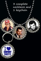Conway twitty 3 piece necklace set + 1 keychain lot great gift  country ... - $9.55