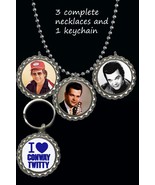 Conway twitty 3 piece necklace set + 1 keychain lot great gift  country ... - $181.82 MXN