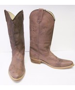 Vintage DINGO Men&#39;s Leather Western Cowboy Boots Brown Size 8 D - £54.16 GBP