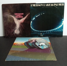 Emerson Lake &amp; Palmer ELP Tarkus 1970s LP Lot (3 Vinyl Records) SD 19255 SD 9040 - £23.97 GBP