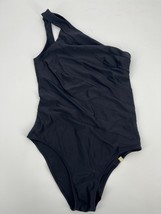 Summersalt The Sidestroke One Piece Swimsuit Sz 12 Solid Black One Shoulder - £27.01 GBP