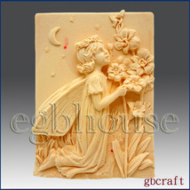 2D silicone Soap/polymer/clay mold – Prilla, Fairy of Evening Prayers - £21.96 GBP