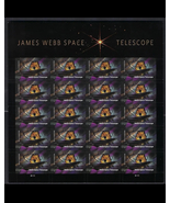USPS James Webb Space Telescope 5 Booklets of 20 Forever Stamps MNH (100 Total) - $59.99