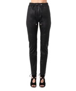 NWT $2600 Balmain Paris Black Quilted Leather Jogging Pants Sz 40 (S) - $750.87 CAD