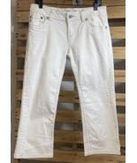 Miss Me JP5082P15 White Angel Wing Sequin Pocket Capri Jeans Size 31 BBL JD - $549.54 MXN