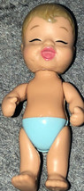 2006 Mattel Barbie / Fisher Price / Loving Family posable baby boy blue diaper - $24.00