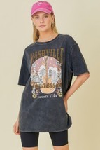 Women&#39;s Charcoal Nashville Music City Graphic T Shirt (S) - £46.71 GBP