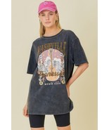 Women&#39;s Charcoal Nashville Music City Graphic T Shirt (S) - £46.70 GBP