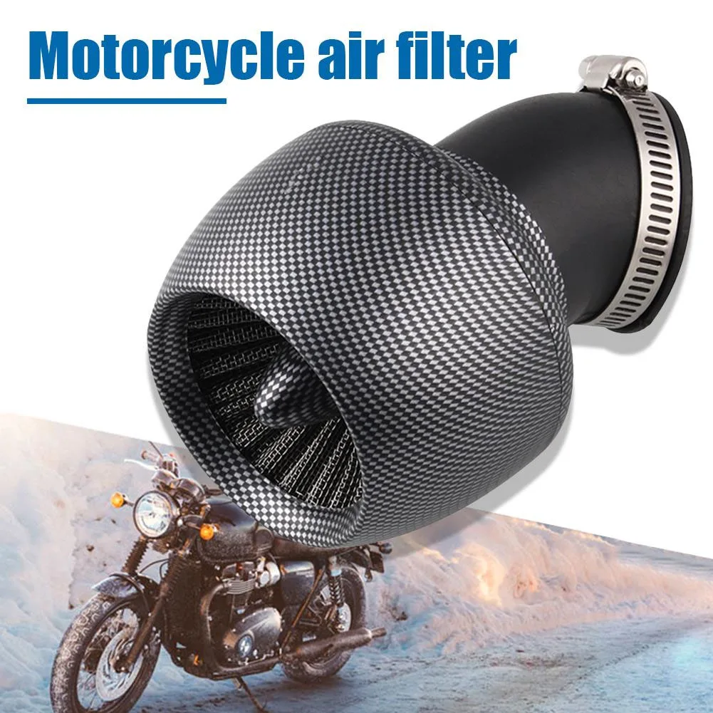 Motorcycle Air Filter 45¡ã Elbow Apple Head 48mm Fitting Intake Air Cleaner Re - £16.33 GBP