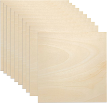 Basswood Sheets 12 X 12 Inch Unfinished Balsa Wood Sheets for Laser Cutting, Dra - £20.35 GBP