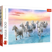 500 Piece Jigsaw Puzzles, Galloping White Horses, Animal Puzzles, Sunset Ocean P - £12.57 GBP