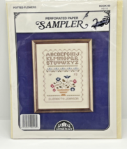 Vtg Astor Place Counted Cross Stitch Potted Flowers Sampler 11&quot; x 14 1/4... - £8.15 GBP
