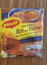 6 PACK BEEF FLAVORED NOODLE SOUP MIX /SOPA MAGGI SABOR RES CON FIDEOS - £15.38 GBP