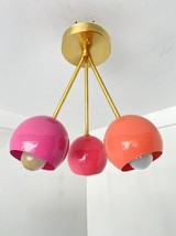 Sputnik Chandelier- Modern Italian Premium 3 Balls Custom Color Light Fixture - £157.38 GBP