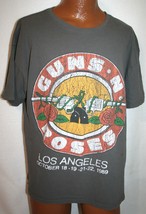 Guns N Roses Los Angeles 1989 Concert Tour Reproduction Band Logo T Shir... - £15.48 GBP