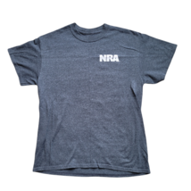 NRA America T-Shirt M - Medium &quot;Never Mess With A Man&#39;s Family&quot; - Dark Gray - $7.91