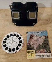 Sawyer Black Bakelite ViewMaster Stereoscope Free 1961 ABC Reel &amp; 1955 Reel List - £14.76 GBP