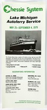 1979 Chessie System Railway Cross Lake Michigan Autoferry Service Brochure Ferry - £6.21 GBP