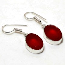 Pink Rubellite Oval Shape Gemstone Drop Dangle Earrings Jewelry 1.20" SA 3987 - £3.14 GBP