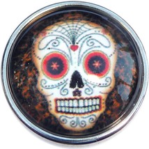 Sugar Skull Snap Charm - £2.33 GBP