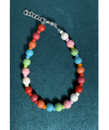 Handcrafted Bracelet, Multicolored Wagernite beads, extends 7 - 8&quot; - $10.89