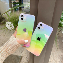 For iPhone  14 12 13 Pro Max 11 8 Plus Rainbow Gradient Color Phone Case Covers - £4.66 GBP+