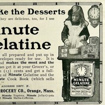 1904 Minute Gelatin Dessert Whitman Advertisement Ephemera 4.75 x 3.75&quot; - $12.99