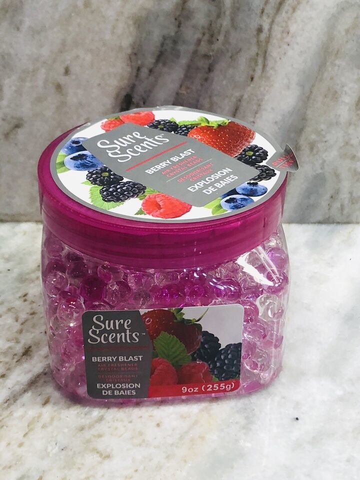 Ship N 24 Hours. New-Sure Scents Berry Blast Air Freshener Cristal Beads... - $18.69