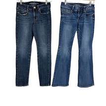 American Eagle Outfitters jeans 6 womens 2 pr stretch straight book skinny denim - £15.69 GBP