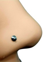Nose Stud Round 3mm Dome Button Shield 22g (0.6mm) Silver Straight L Bendable - £3.96 GBP