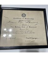 Rotary Club Certificate Of Membership 1954  and Appreciation 1969 Beaumo... - €21,76 EUR