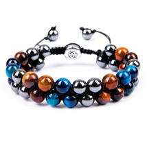 Triple Protection Bracelet Handmade Bracelet for Men Women 8MM Beads of ... - £38.71 GBP