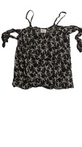 Mossimo Women&#39;s  Black Tan Palm Tree Tie Tank Shirt - £10.35 GBP