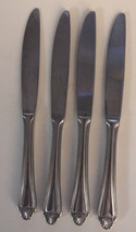 Vintage Pfaltzgraff Stainless Biscayne Glossy 4 Dinner Knives Fan Tip  Flatware - £16.10 GBP