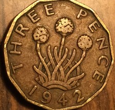 1942 Uk Gb Great Britain Threepence Coin - £1.41 GBP