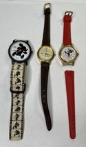 Mickey Mouse Lorus &amp; Bradley Watch Lot Vintage Hong Kong - £18.60 GBP