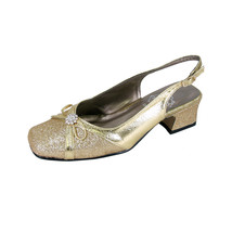  FLORAL Gemma Women Wide Width Slingback Square Toe Metallic  Pumps  - £47.91 GBP