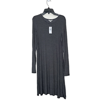 American Eagle Womens Dress Size Small Tall Navy Blue White Striped LS Stretch - £20.56 GBP