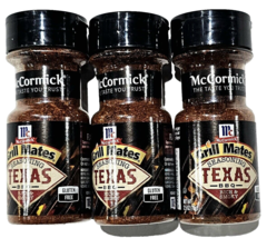3 Pack McCormick Grill Mates Seasoning Texas BBQ Rich &amp; Smoky Meat Flavo... - $19.99