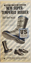 1953 Print Ad US Royal Tempered Rubber Boots, Work Rubbers Rockefeller Center,NY - £10.93 GBP