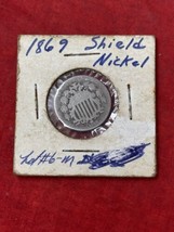 1869 5 Cent Shield Nickel US Coin - £13.71 GBP