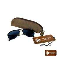 Premium Leather Sunglass Pouch - Brown, Dark Brown, Tan, Camel - Genuine... - $59.00