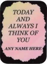 Personalized 3&quot; x 4&quot; Refrigerator Magnets Today And Always Family Friends Gifts - £3.58 GBP